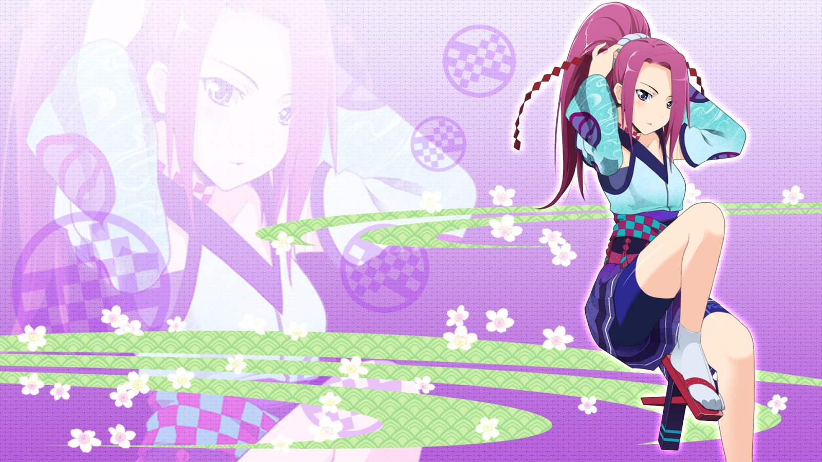 Красивая девушка в аниме Onigirl