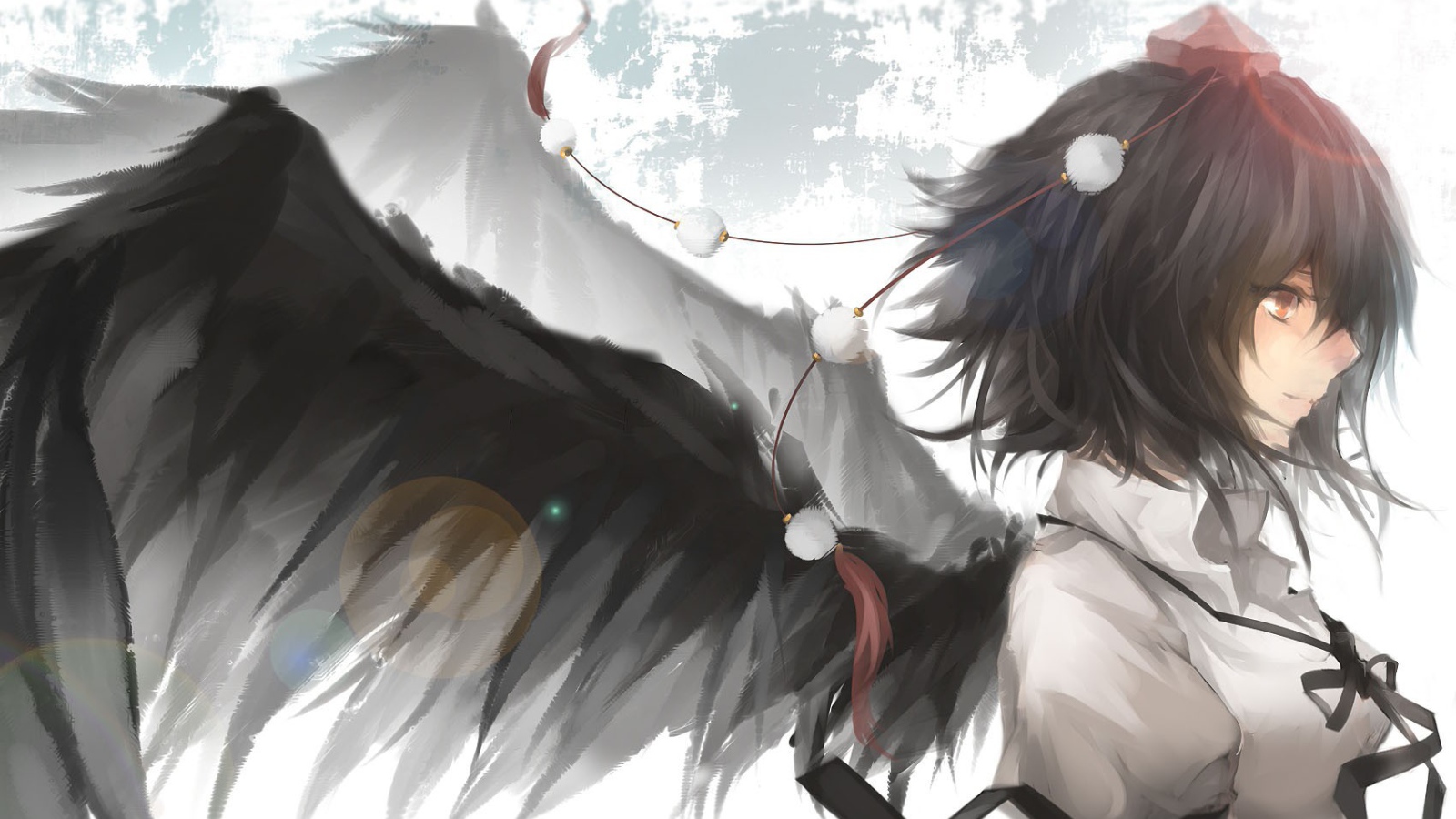 Black angel anime Shameimaru Aya Desktop wallpapers 1600x900