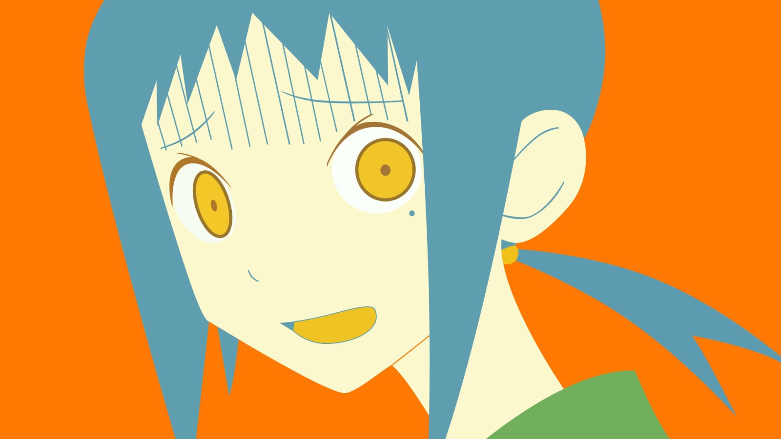 Девушка с голубыми волосами в аниме Sayonara Zetsubou Sensei