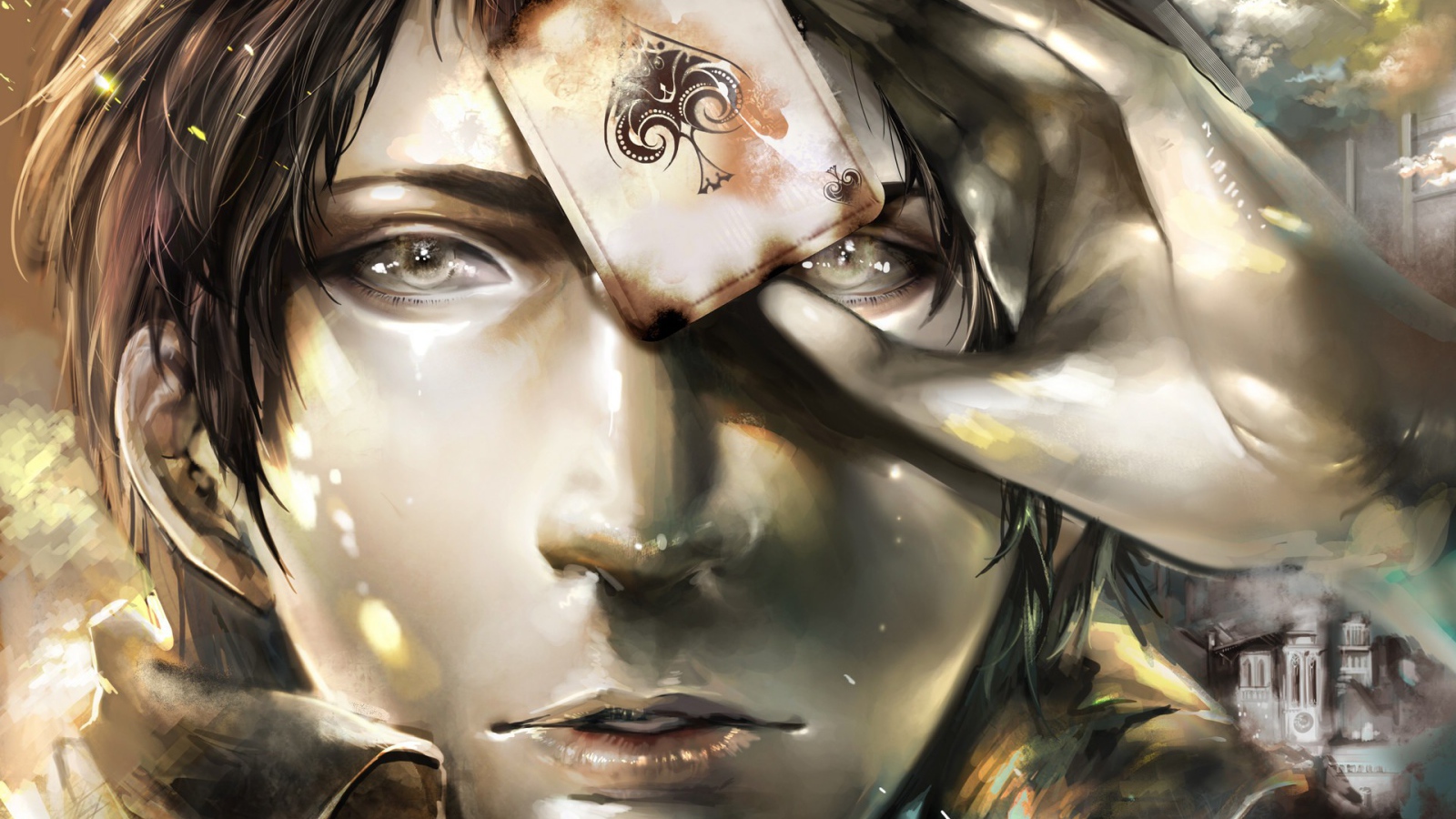 Парень с картой в аниме Вторжение гигантов