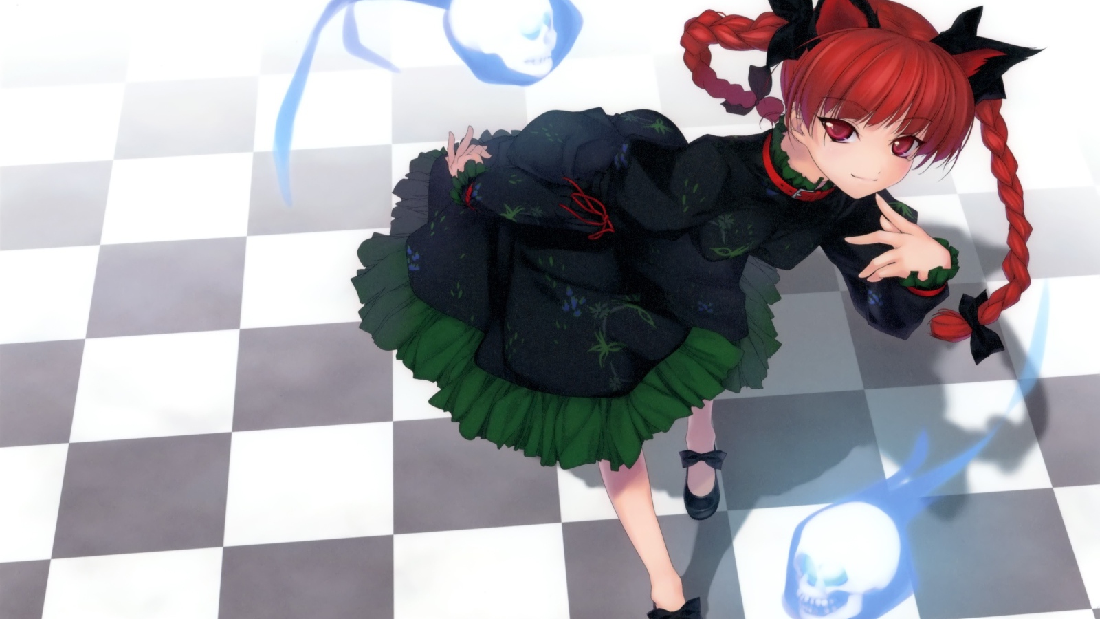 Рыжая девушка аниме с косами, Kaenbyou Rin