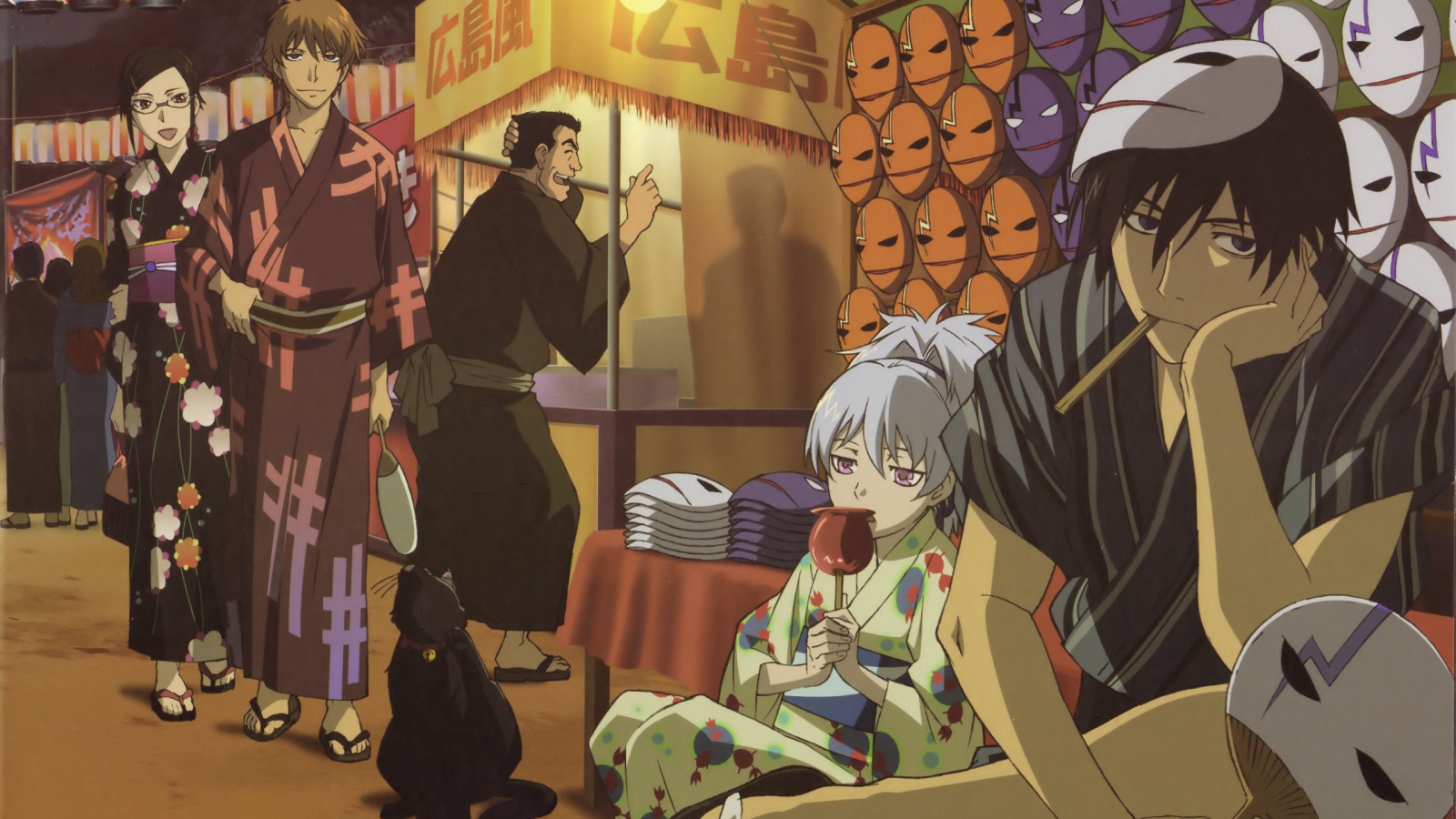 Продажа масок в аниме Темнее черного