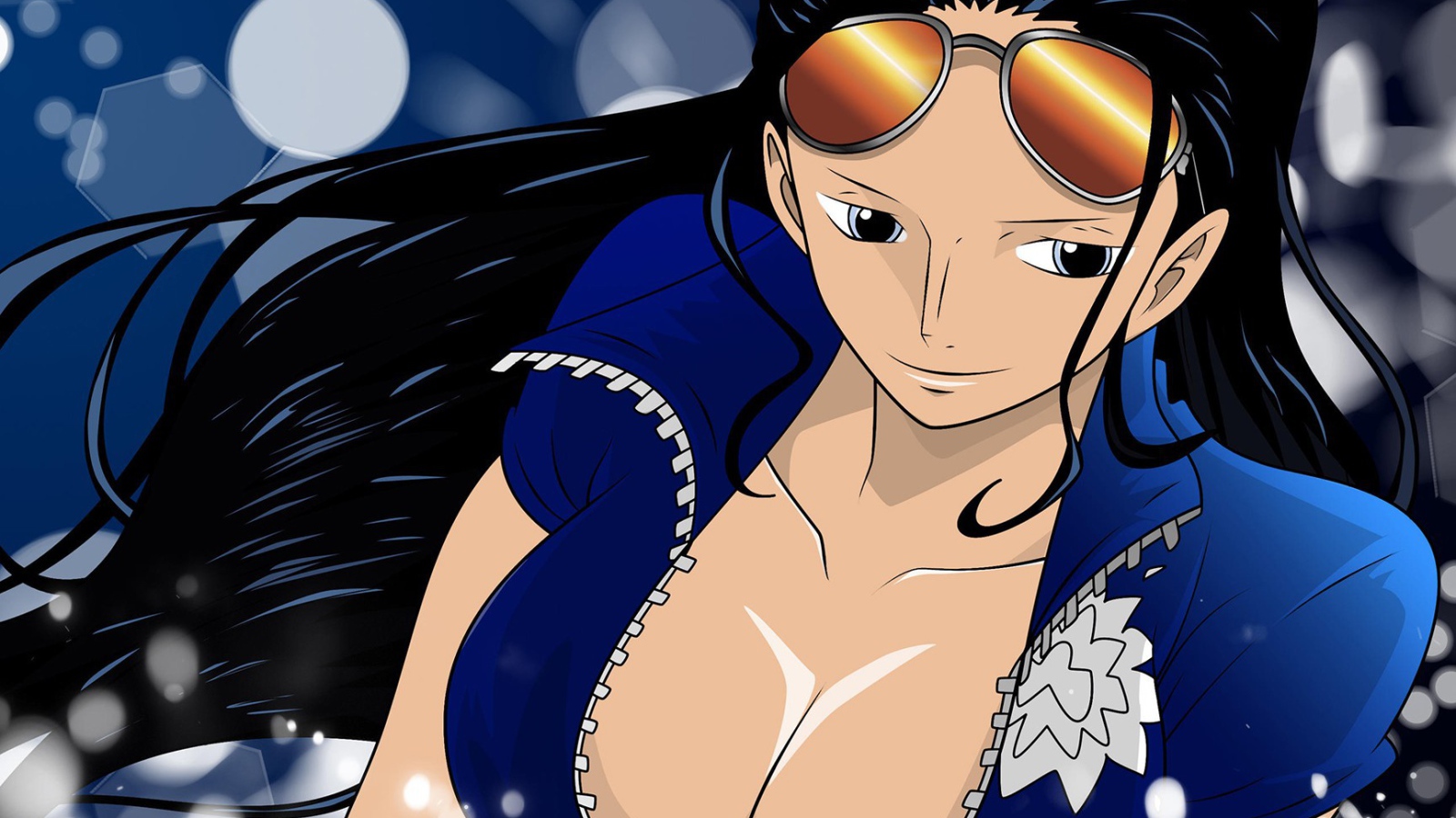 Очки на лбу Нико Робин из аниме Большой куш