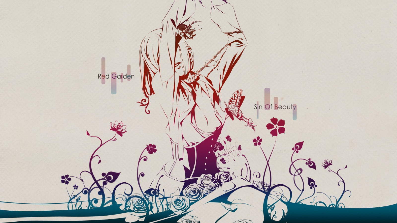 Девушка из аниме Красный сад