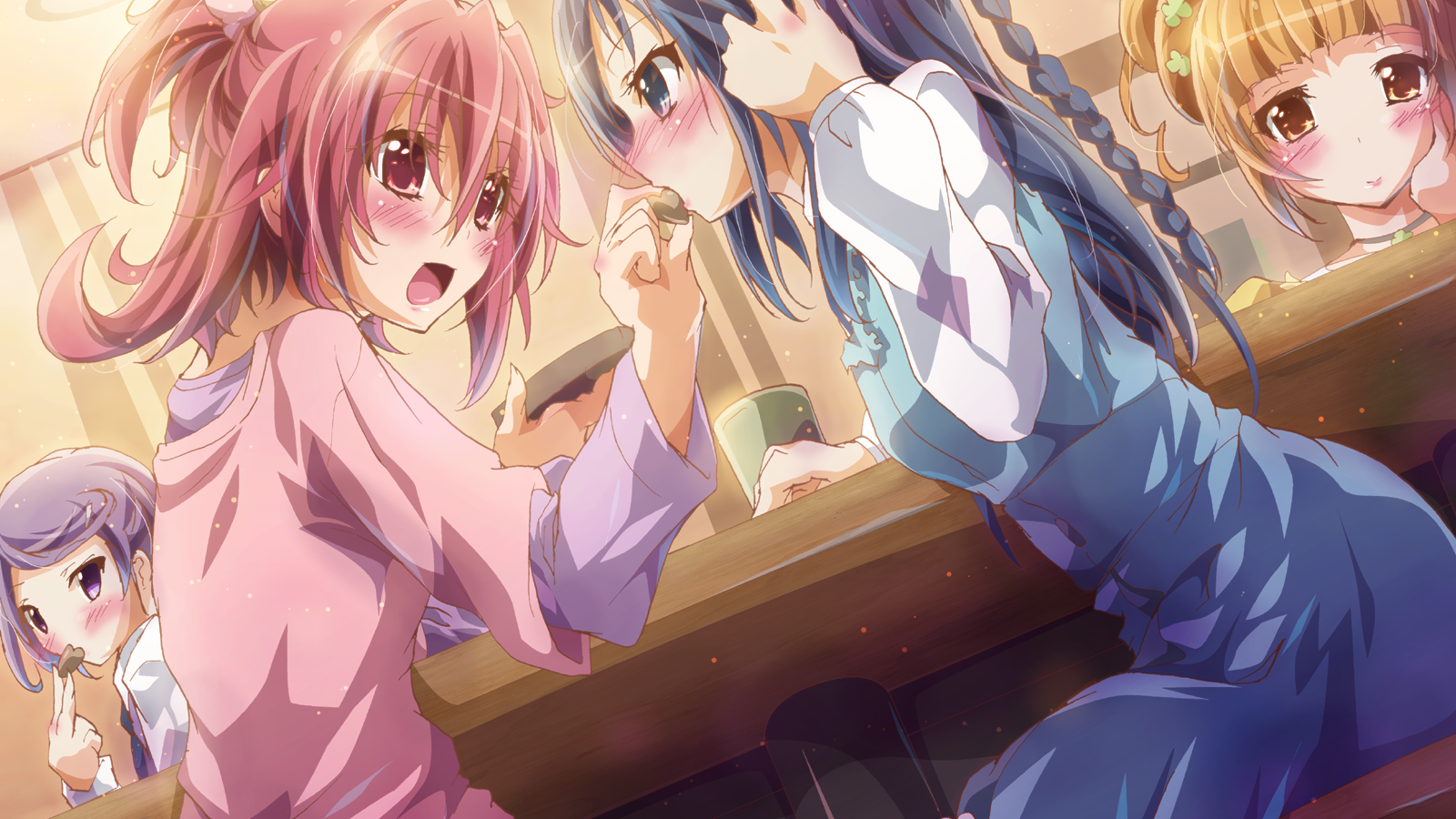 Девушки в баре в аниме Весёлые детки-таблетки