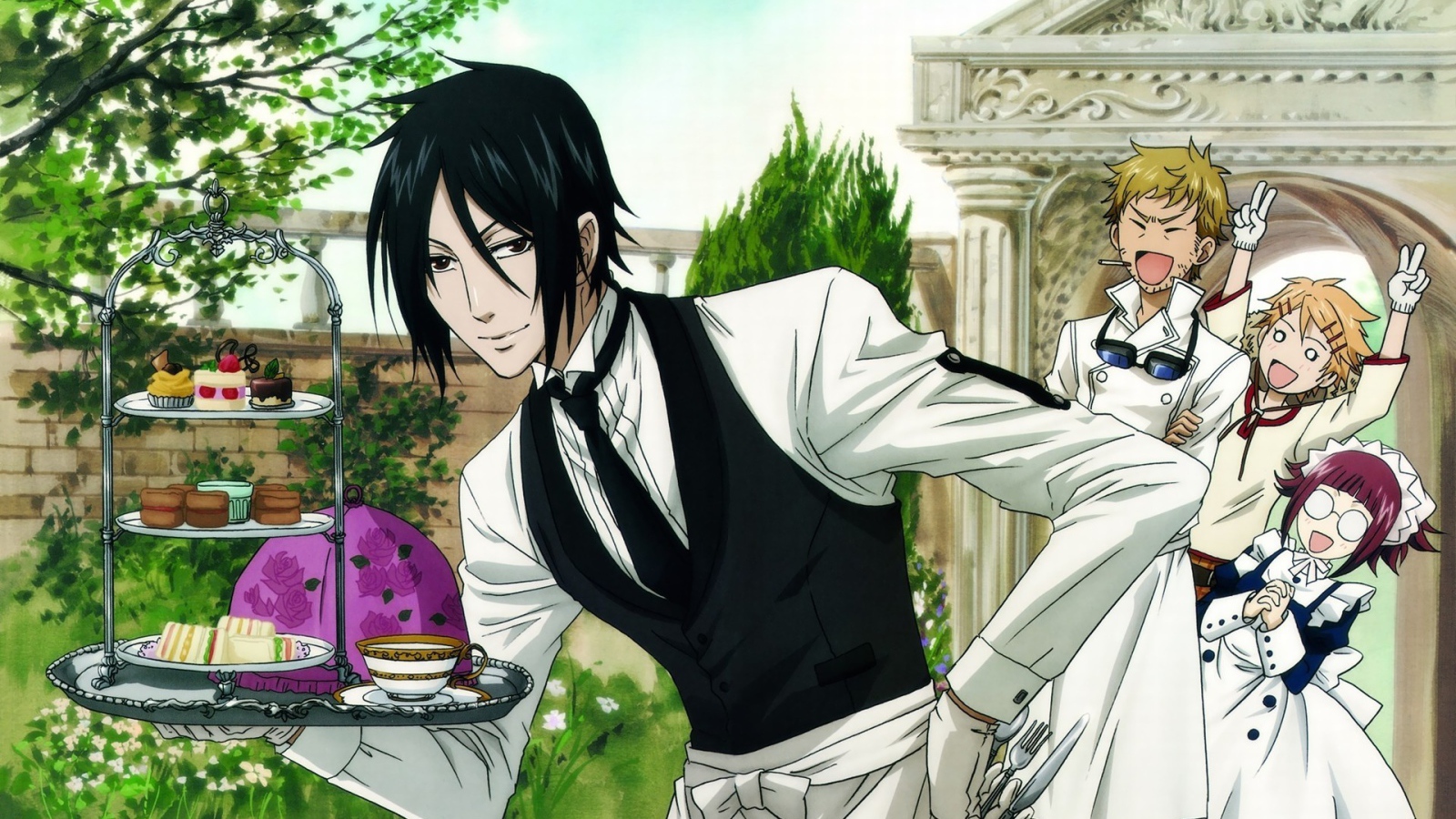 Официант в аниме Тёмный дворецкий