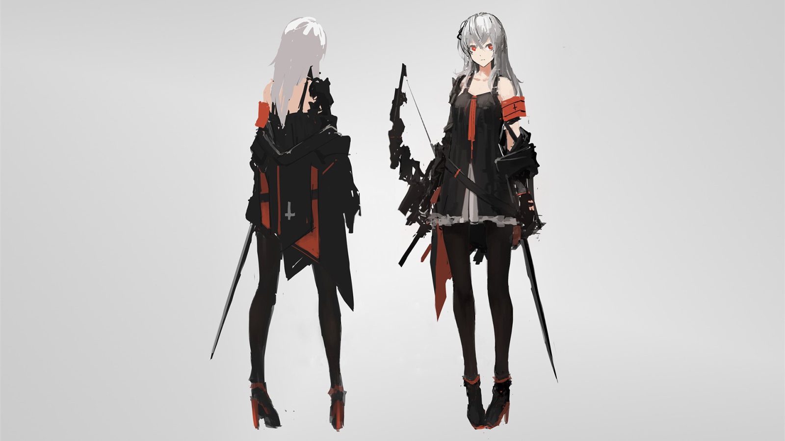 Две девушки аниме Pixiv Fantasia T