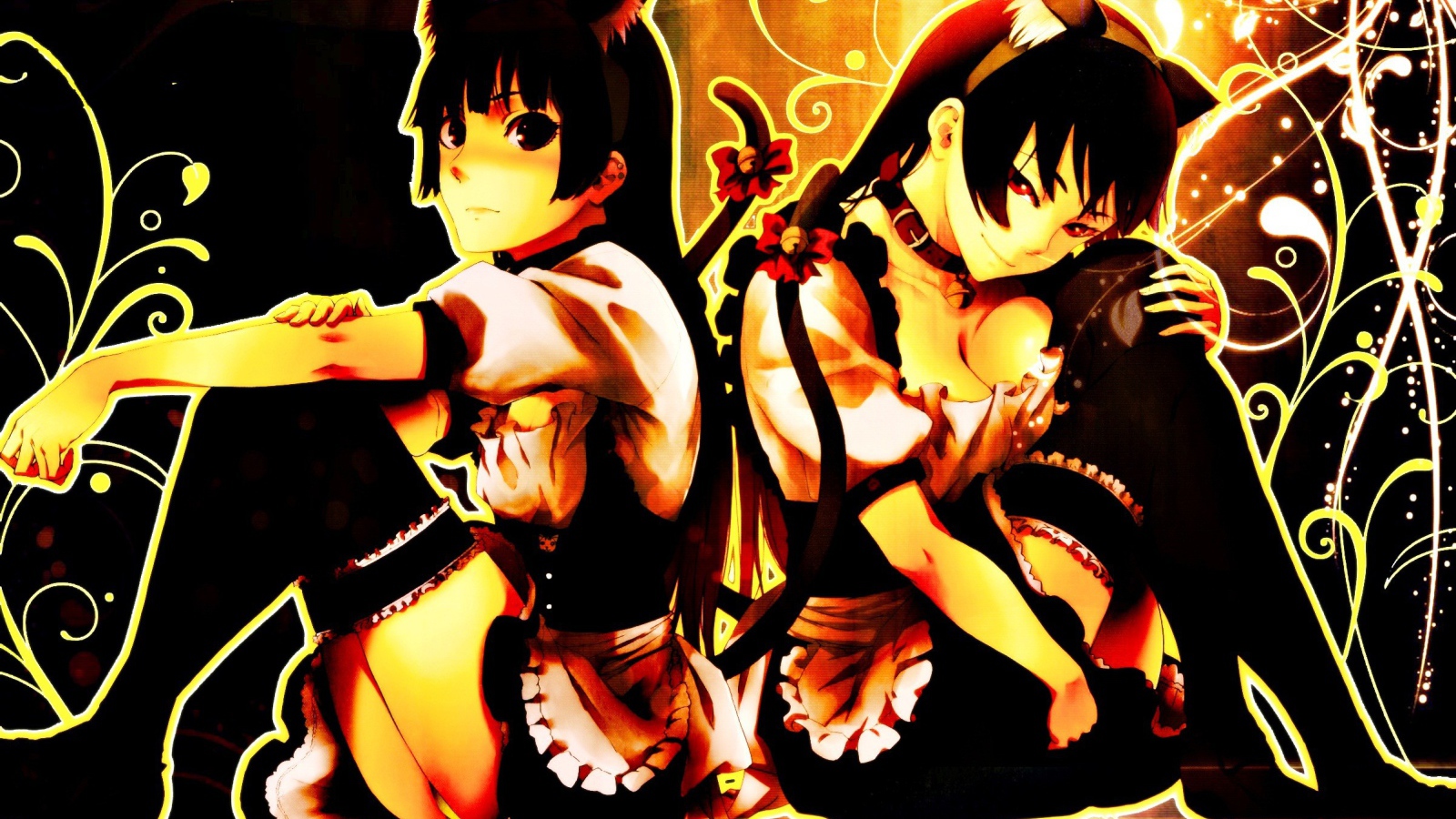 Две девушки из аниме Сумеречная дева и амнезия