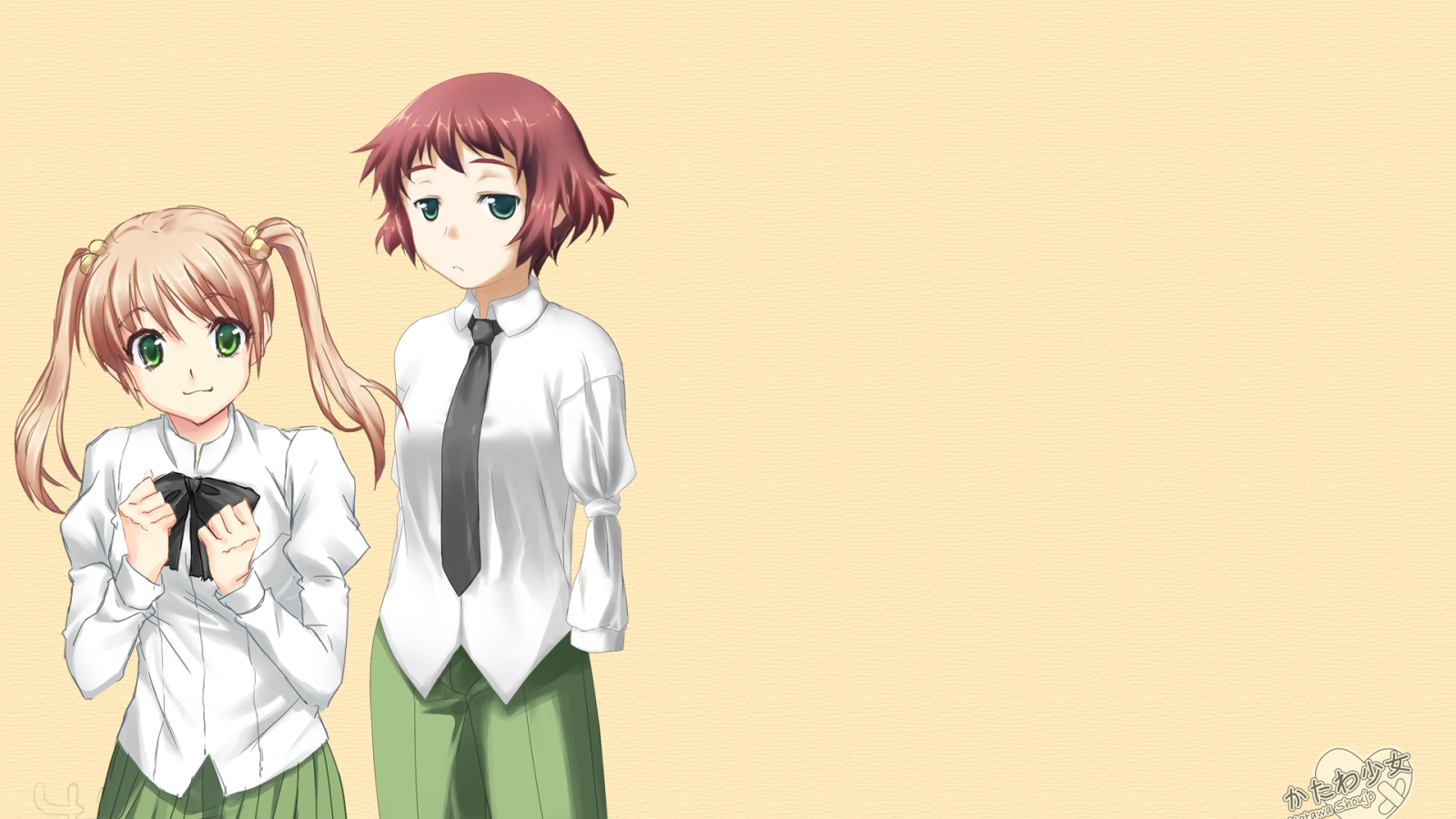 Две девушки из аниме Девушки-инвалиды