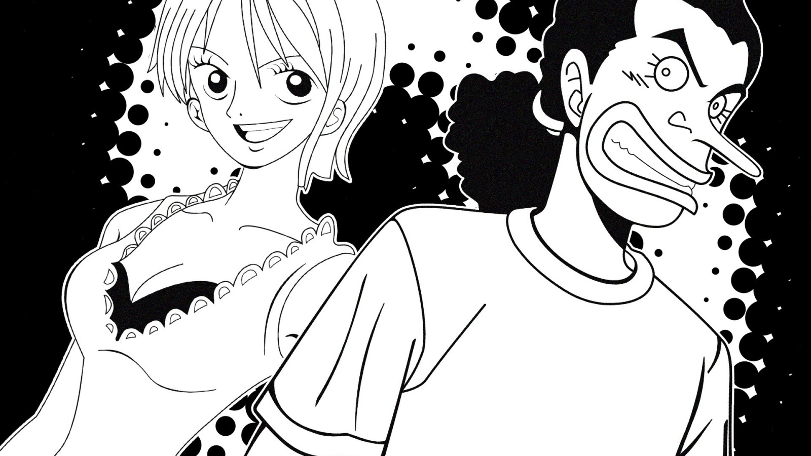 Нами и Юсуп из аниме Большой куш