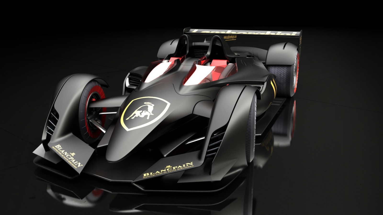 Черный болид для гонок Формула 1