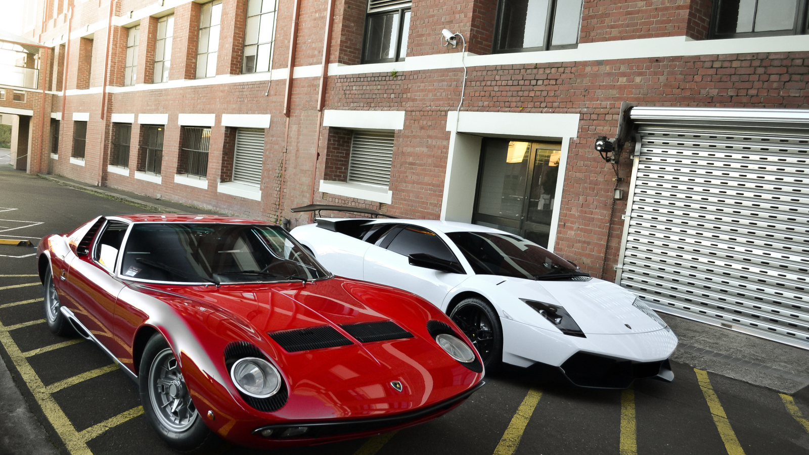 Белый и красный ламборджини