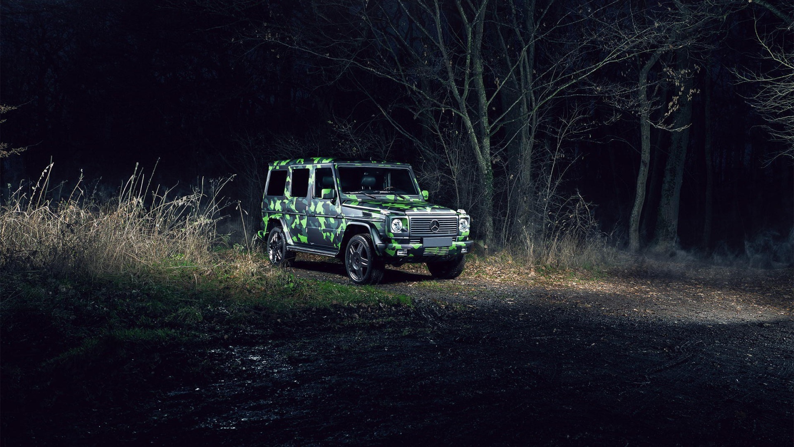 Мерседес в камуфляжной раскраске