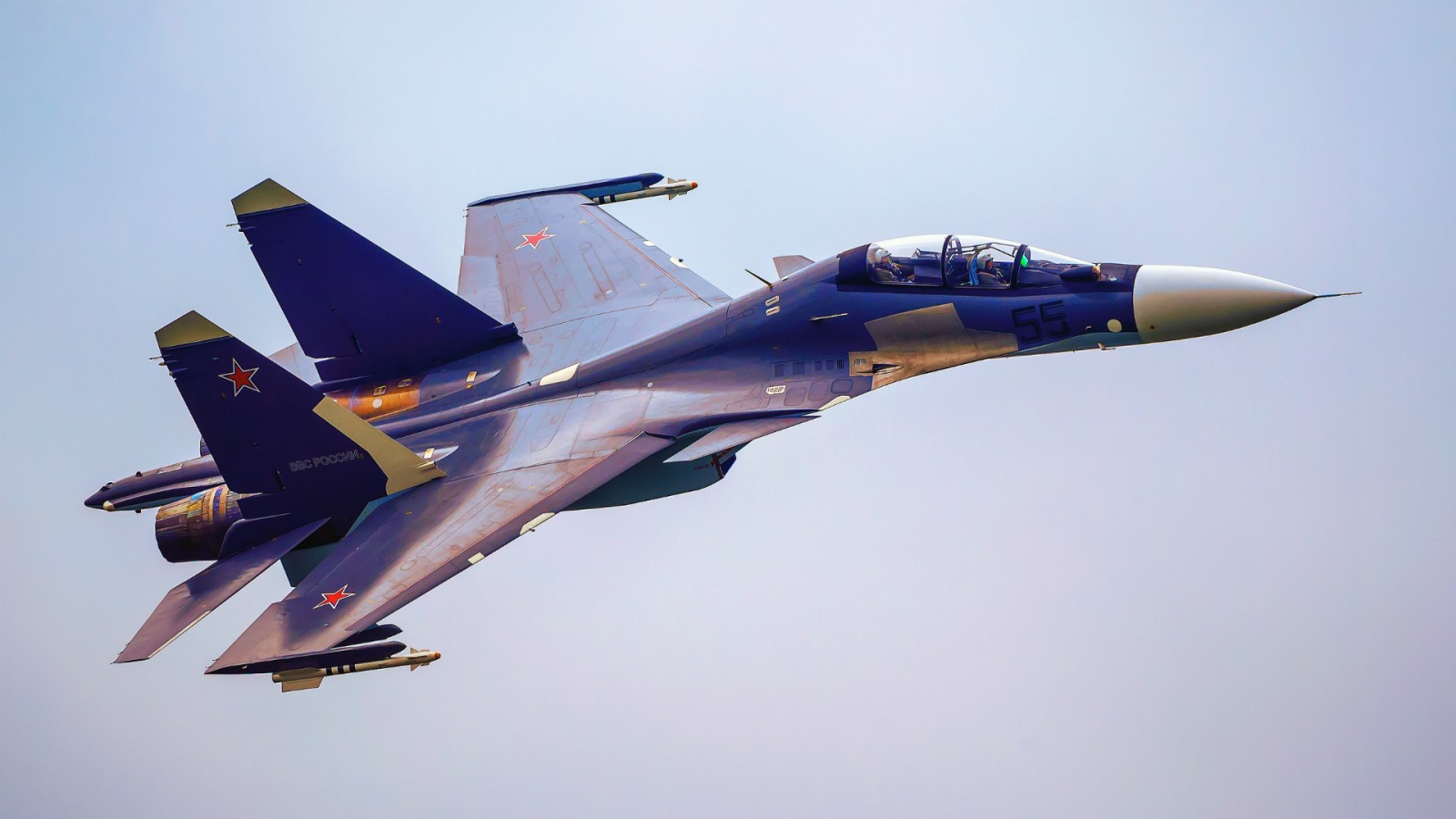 Военный самолет Су-30СМ