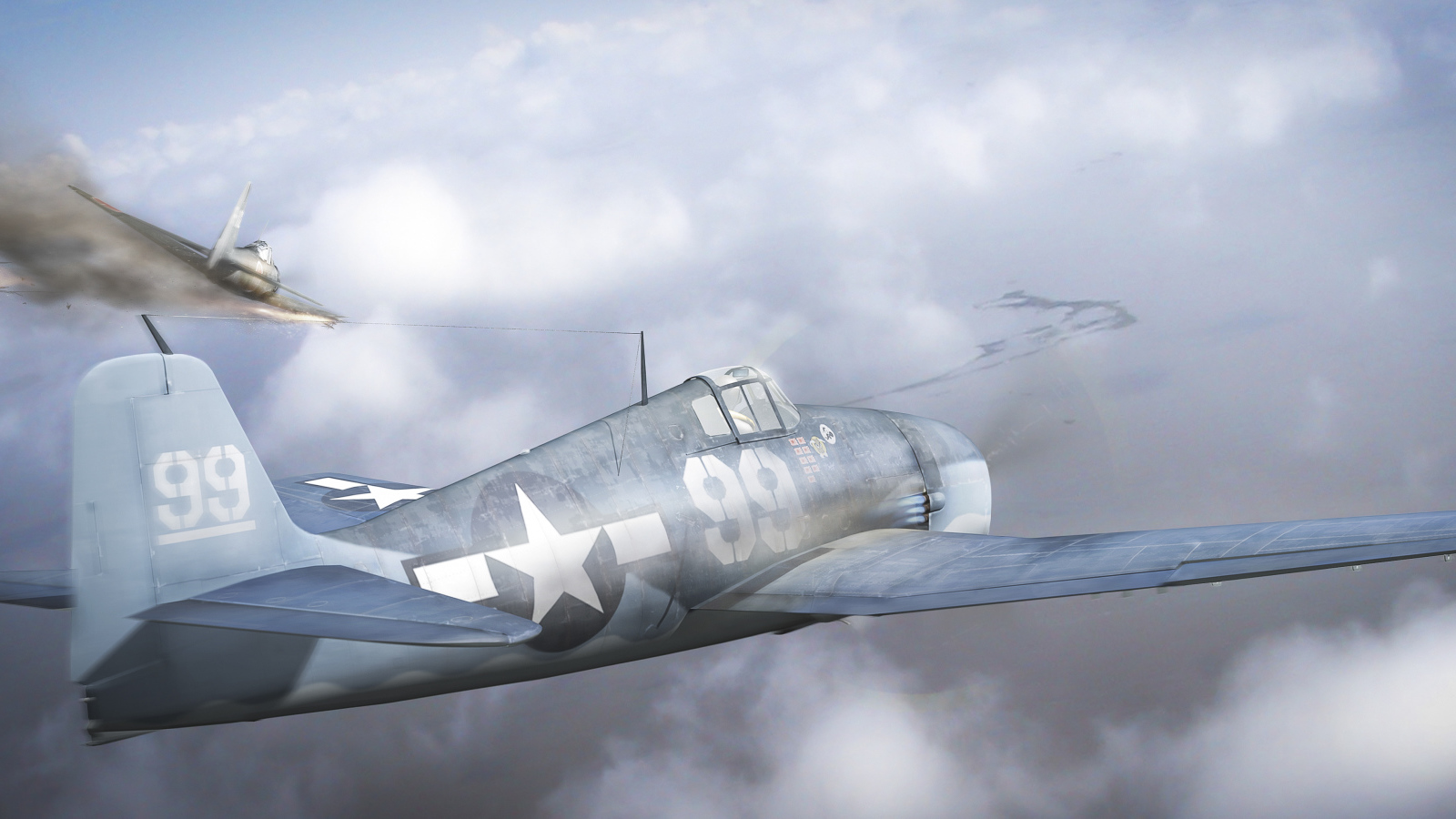 Самолет в воздушном бою