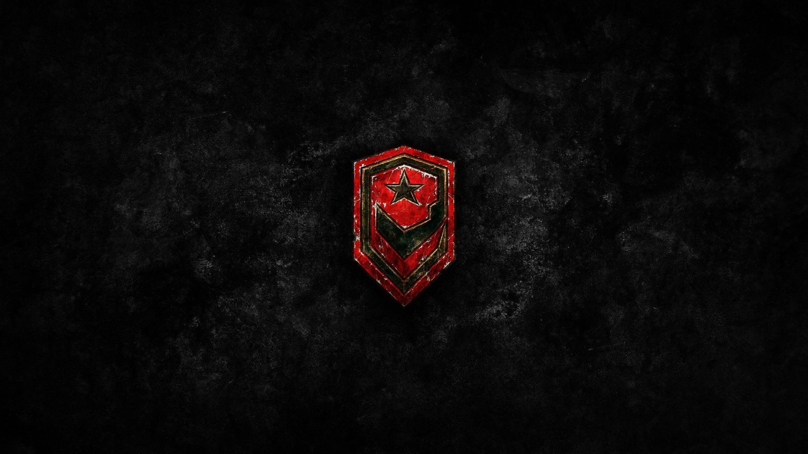Красный значок из Starcraft II, черный фон