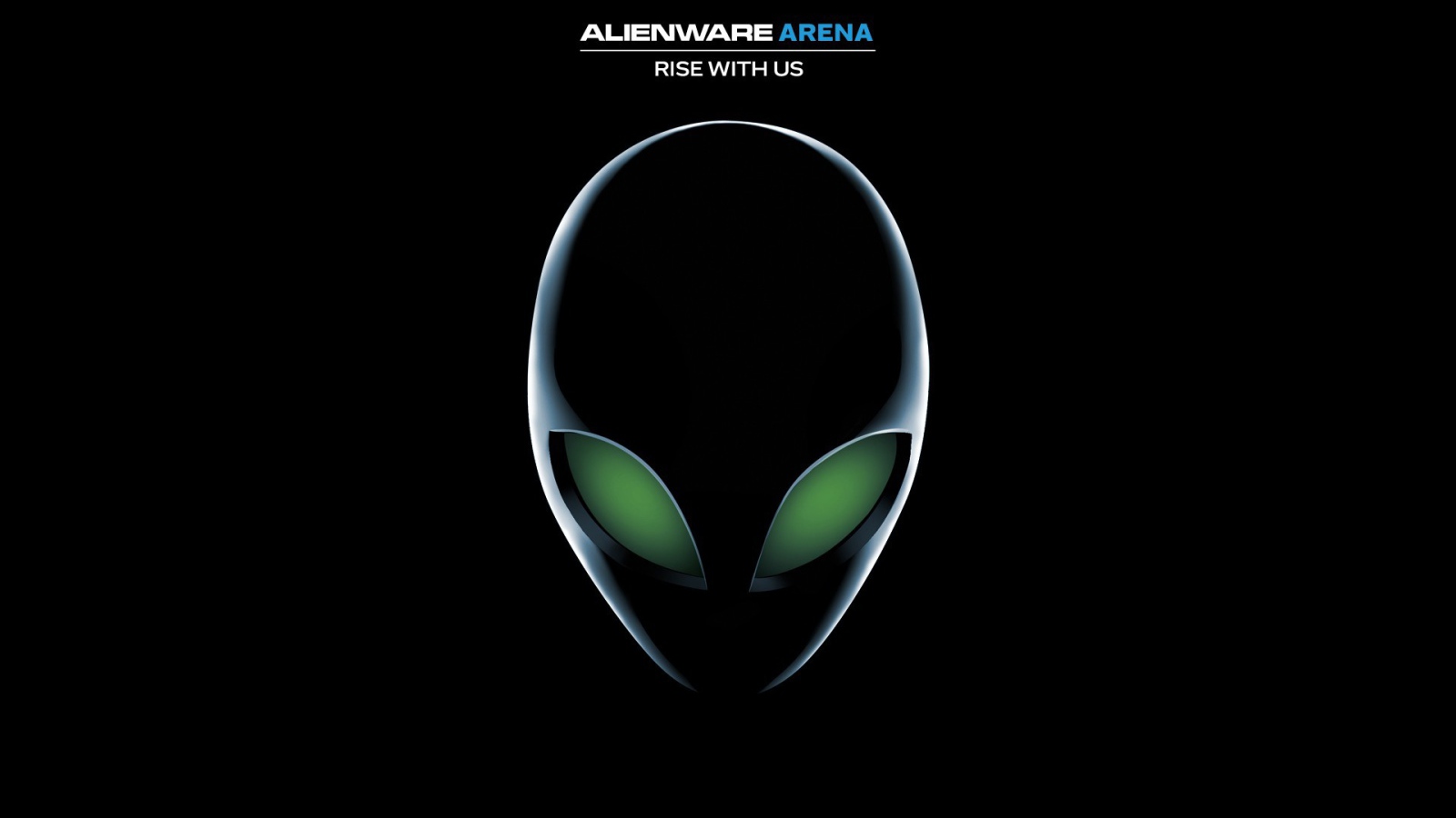 Инопланетянин с зелеными глазами, черный фон