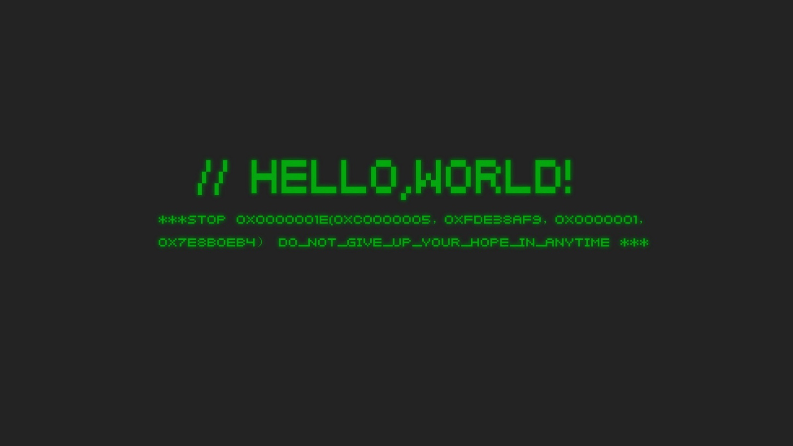 Фон Убунту, программа Привет мир