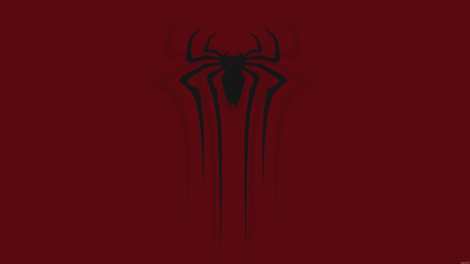 Черный паук на красном фоне, Spider-Man