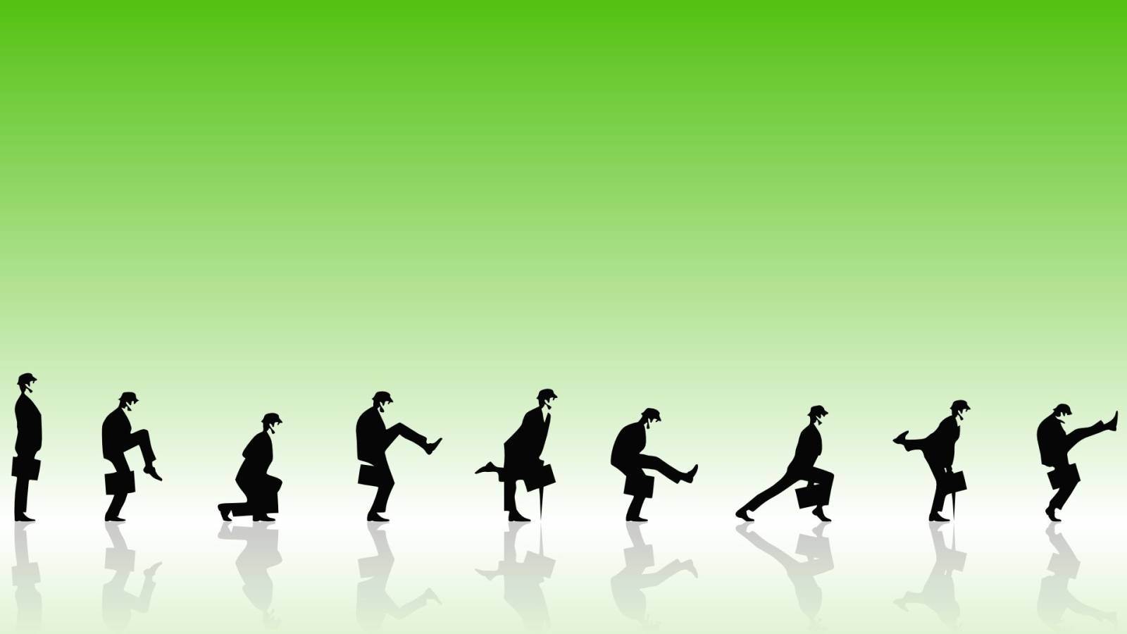 Комик группа Монти Пайтон, зеленый фон