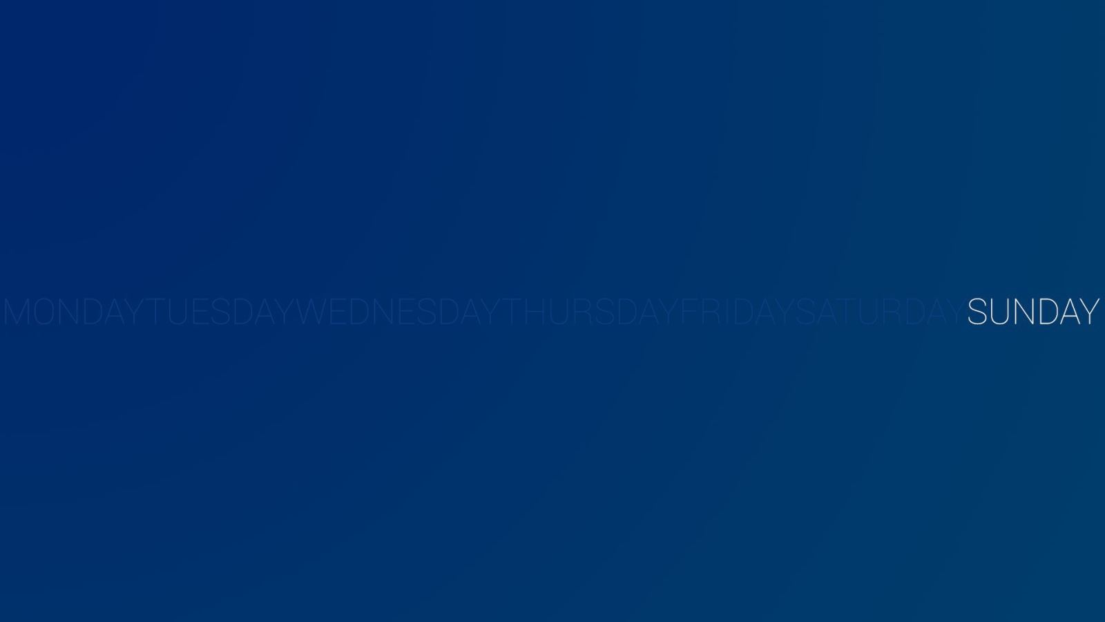 День недели воскресенье