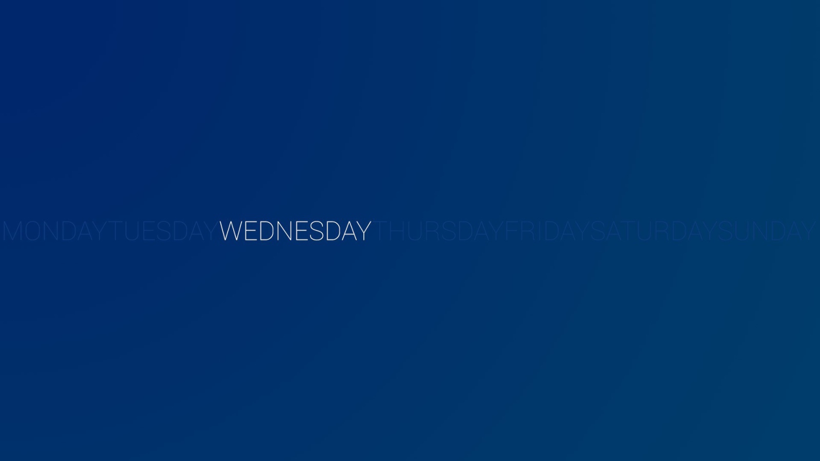 День недели среда