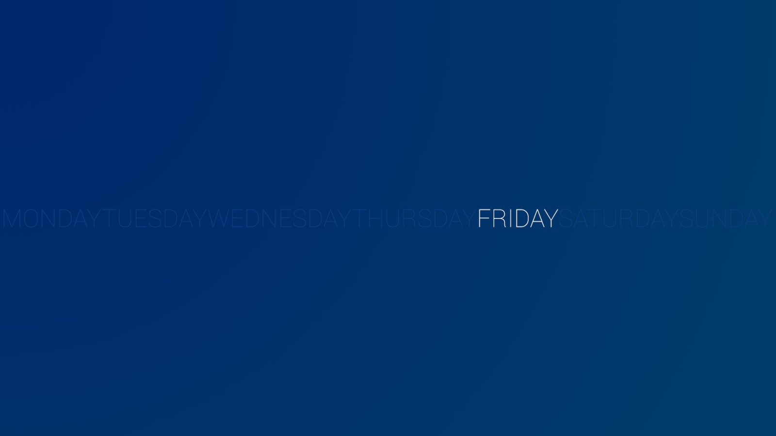 День недели пятница