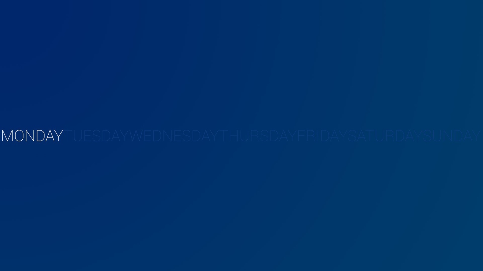 День недели понедельник