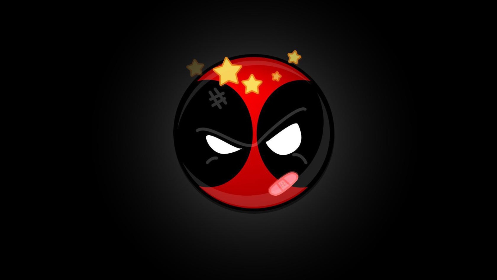 Глаза Дэдпула, черный фон