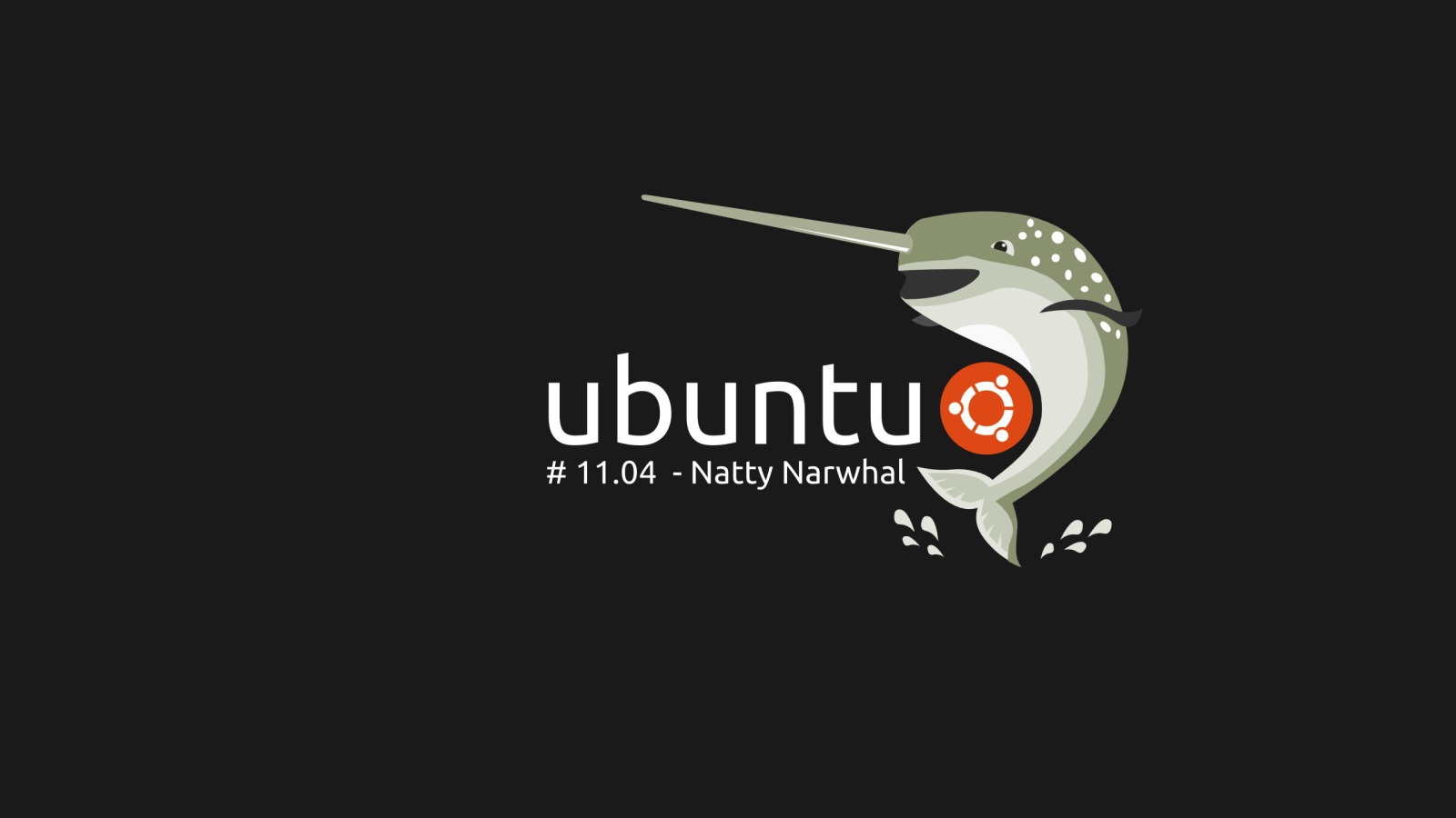 Дельфин нарвал, фон Ubuntu
