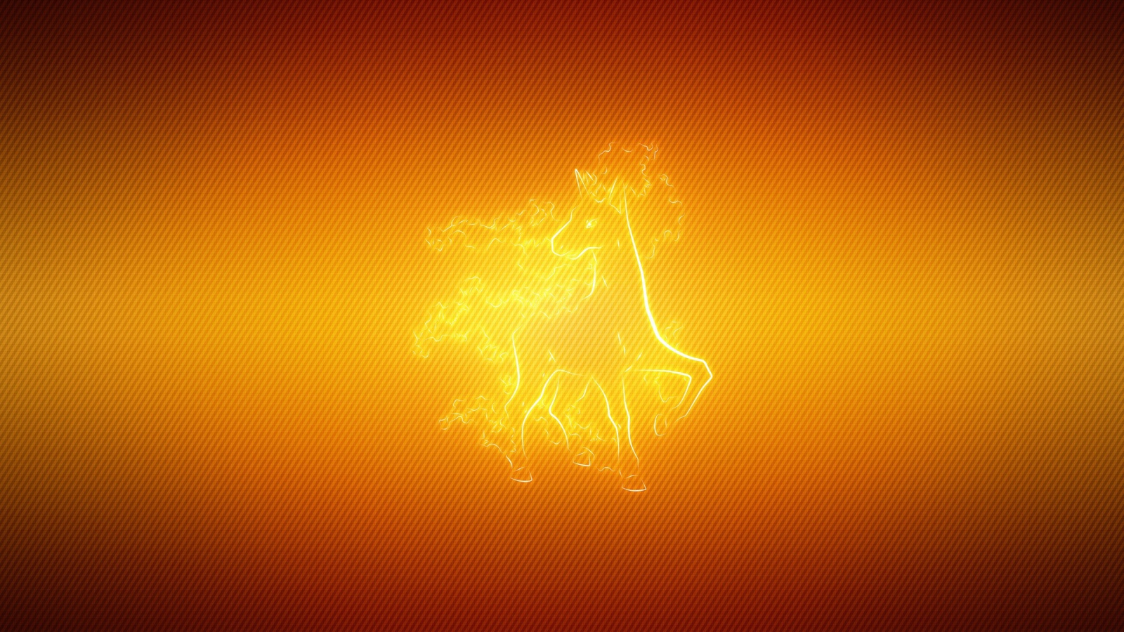 Огненный конь, оранжевый фон