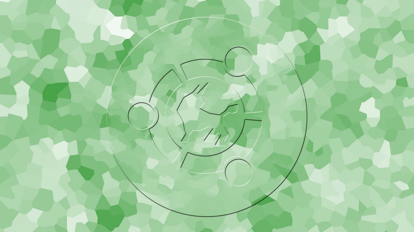 Зеленый абстрактный фон Убунту