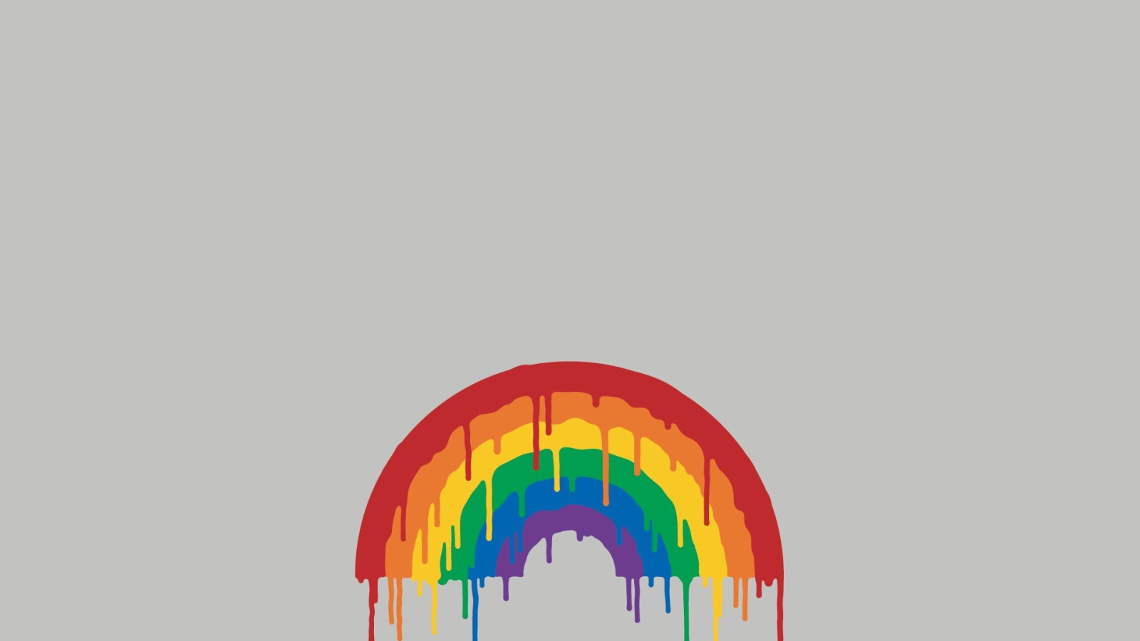 Радуга поплыла, серый фон