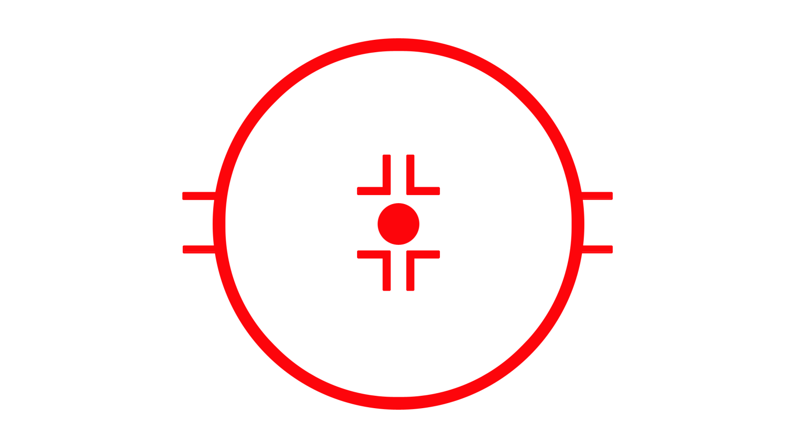 Красная мишень на белом фоне