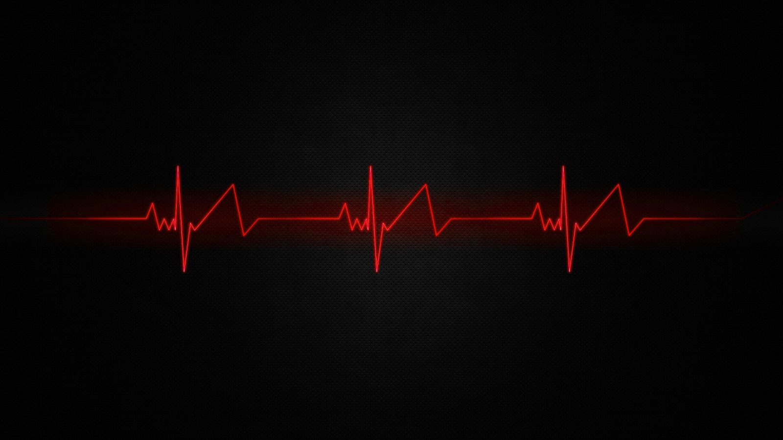 Красная нить пульса на черном фоне