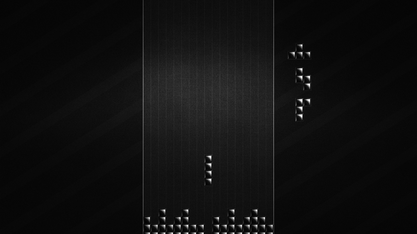 Ретро Тетрис, черный фон