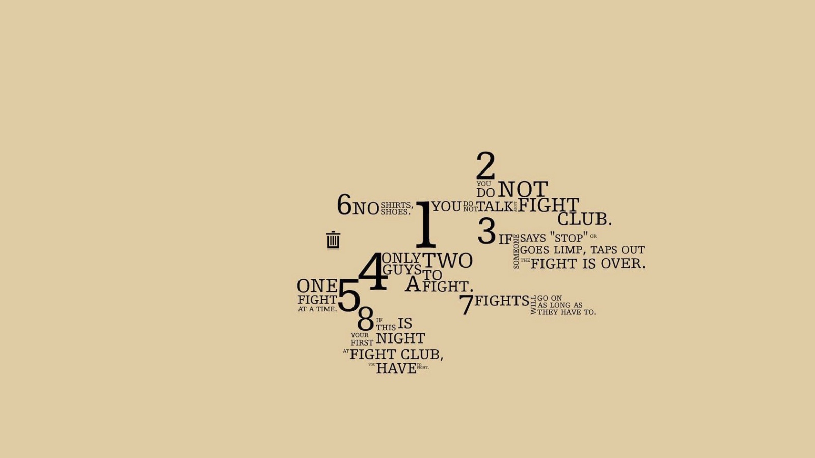 Правила Бойцовского клуба, светлый фон