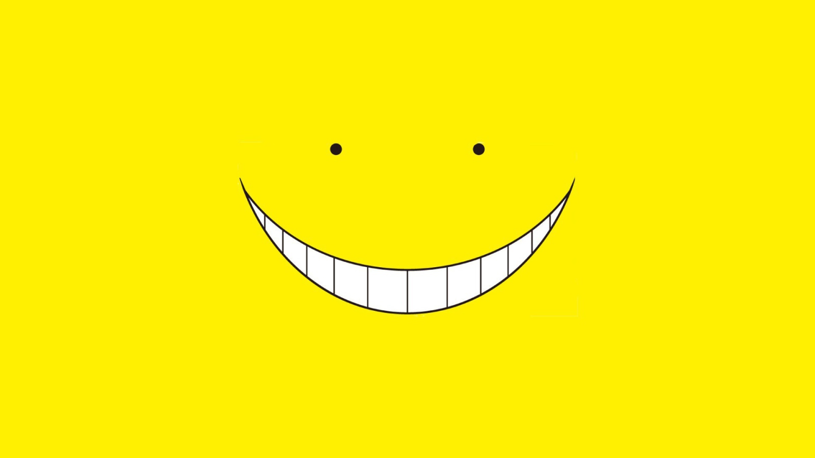 Улыбка смайлика, желтый фон