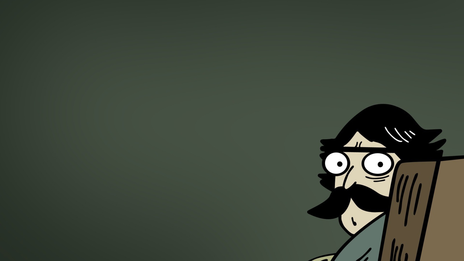 Удивленный папа, темный фон