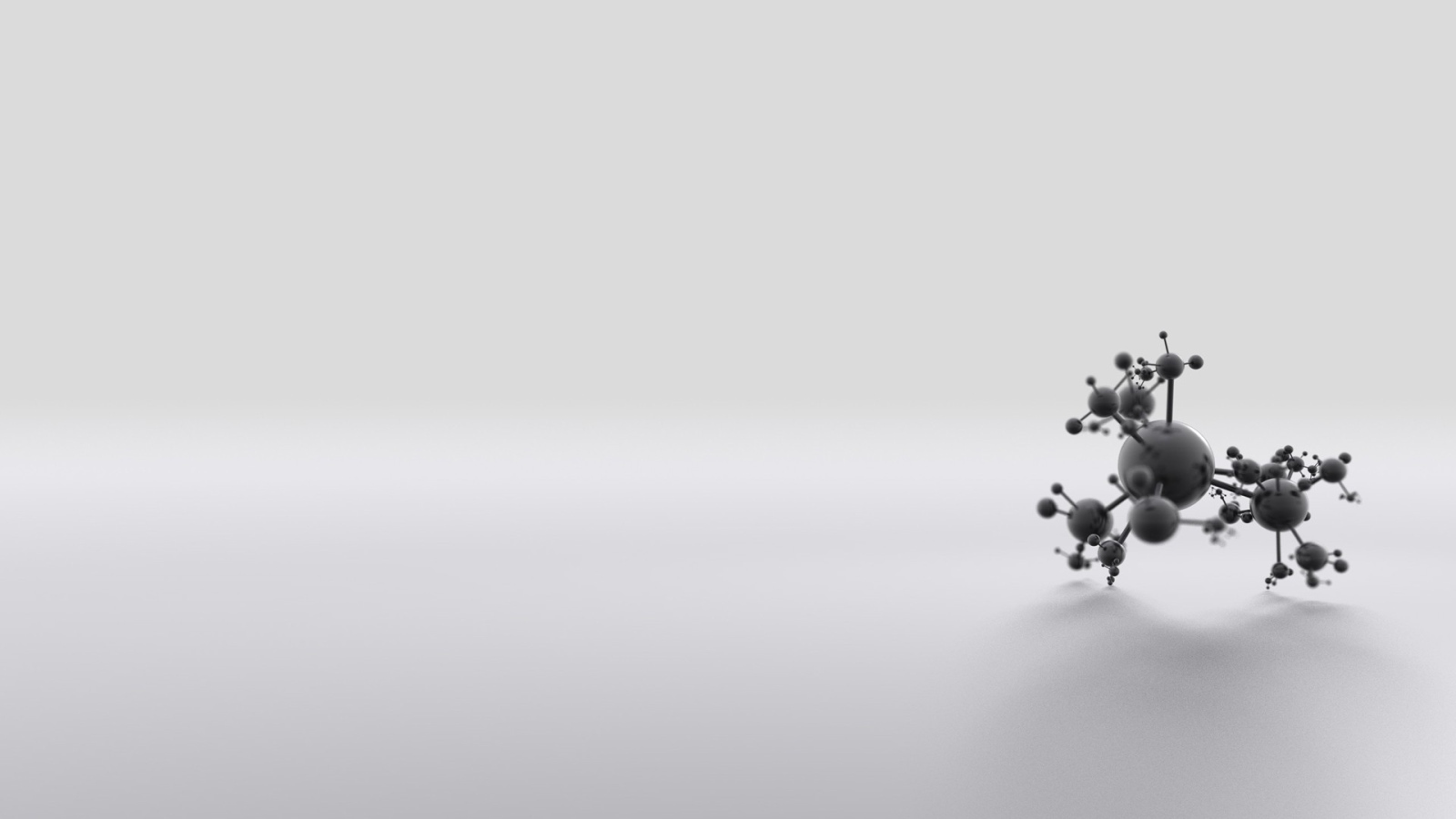 Черная модель химического элемента, серый фон