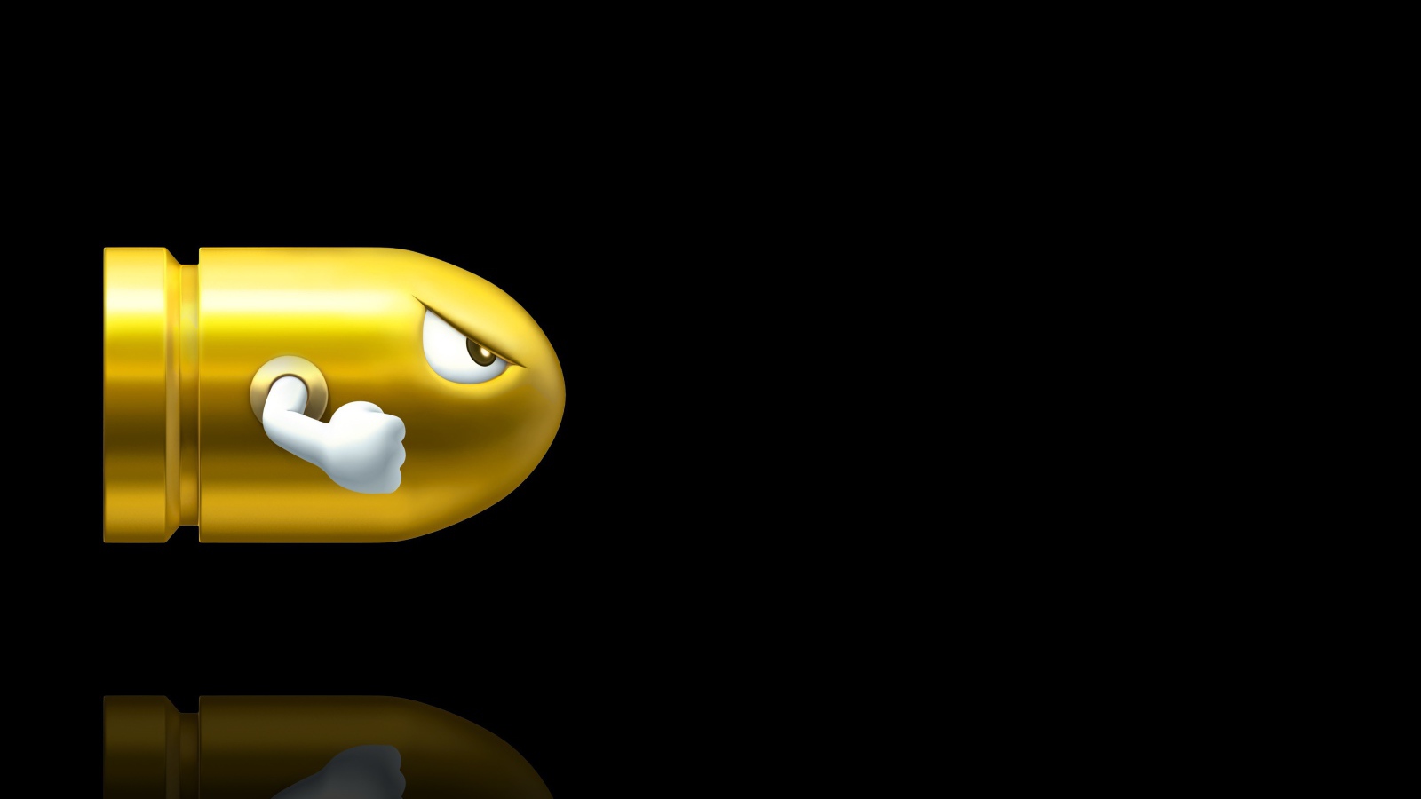 Пуля в полете, черный фон