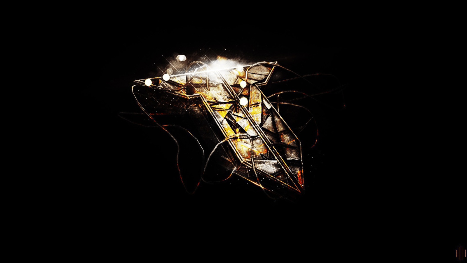 Буква Т на черном фоне, технические трюки