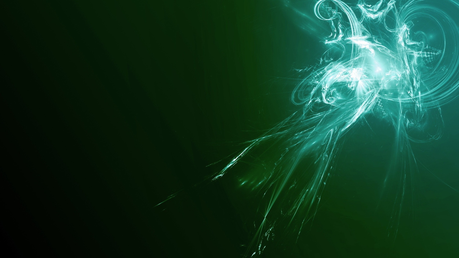 Вихрь энергии на зеленом фоне