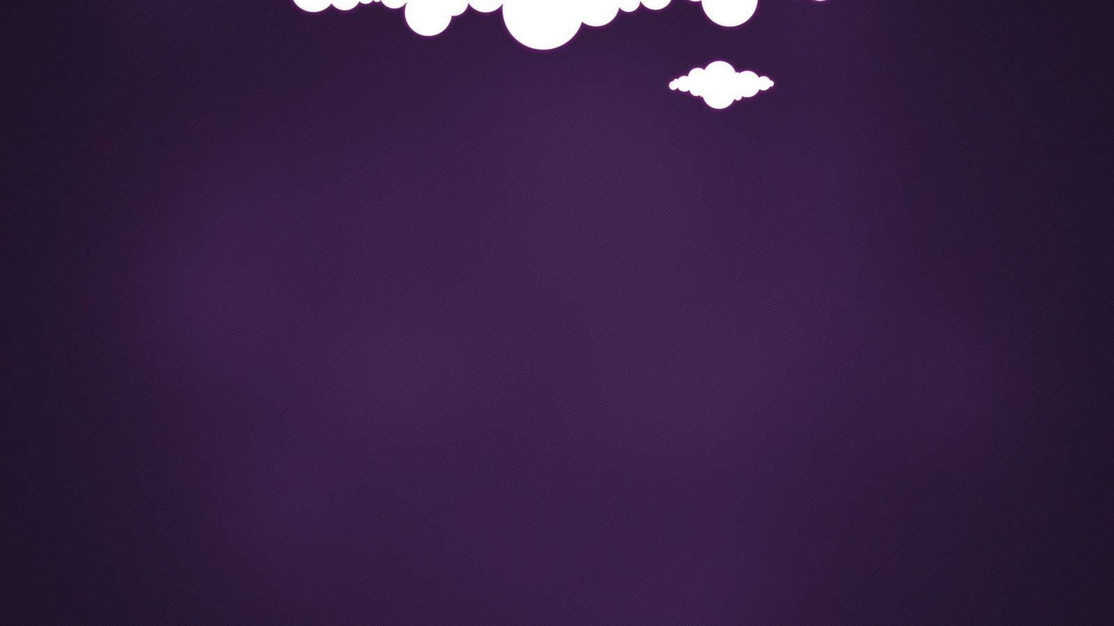Белые облака, фиолетовый фон