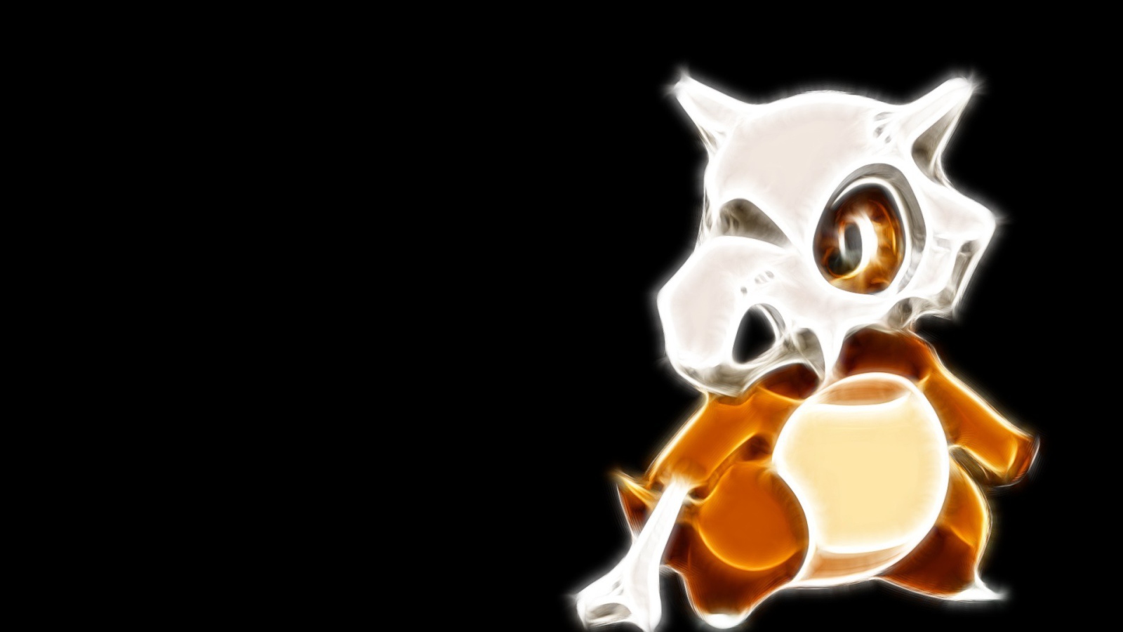 Покемон в маске черепа на черном фоне