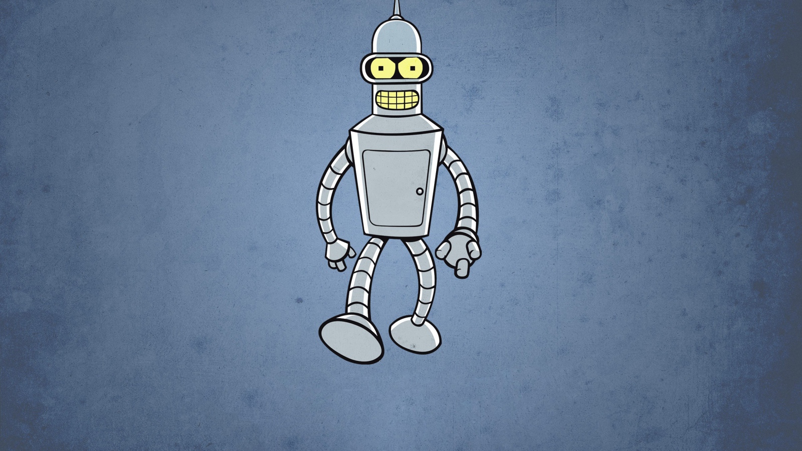 Робот Бендер, голубой фон