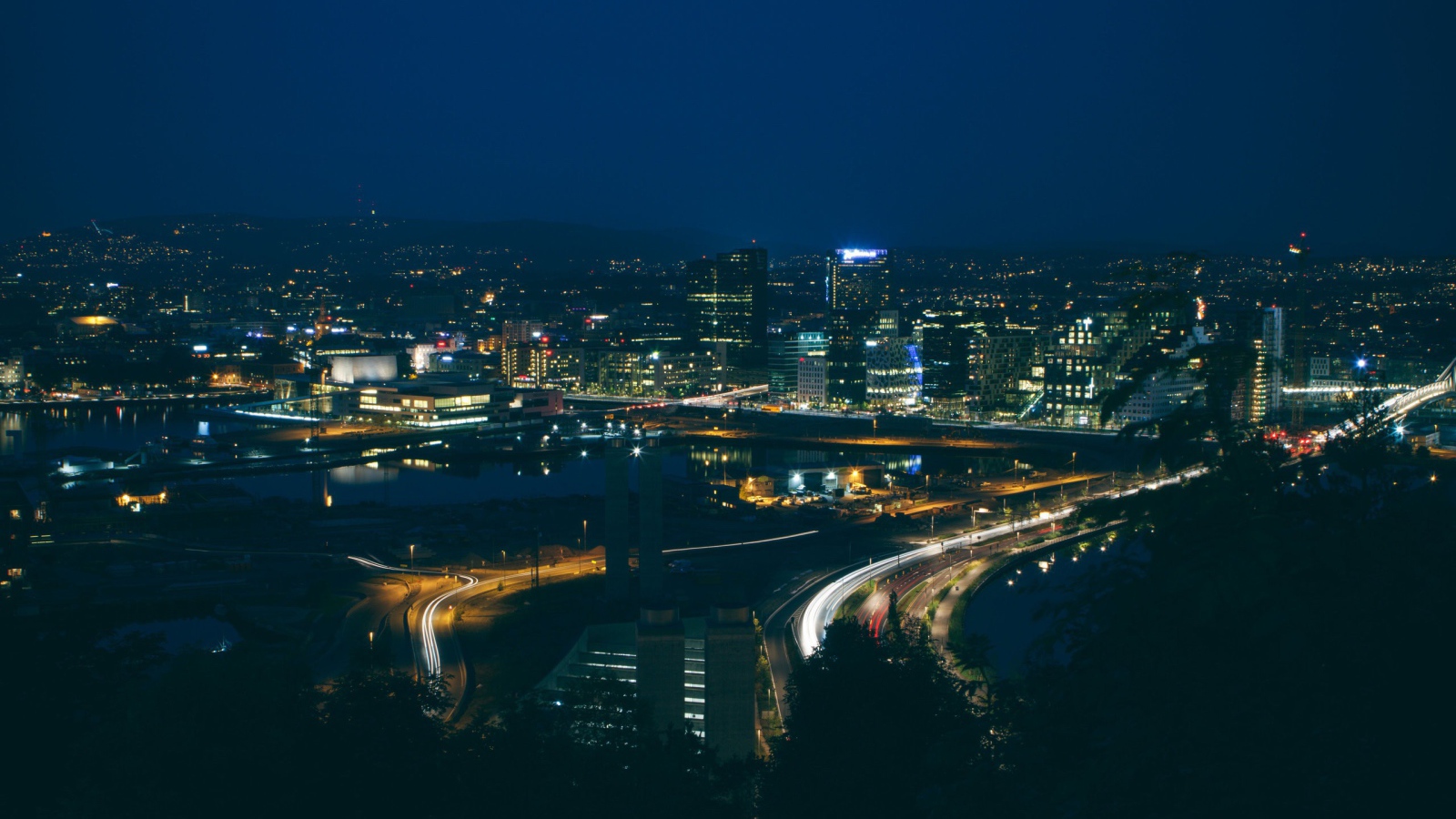 Панорама ночного Осло