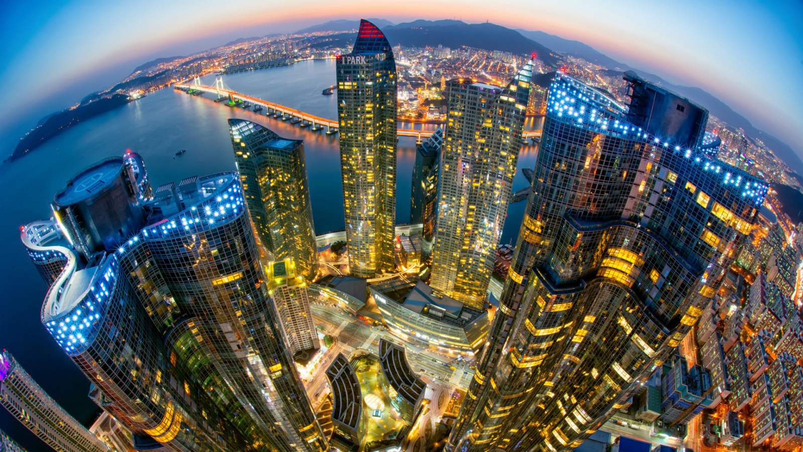 Портовый город Пусан, Южная Корея