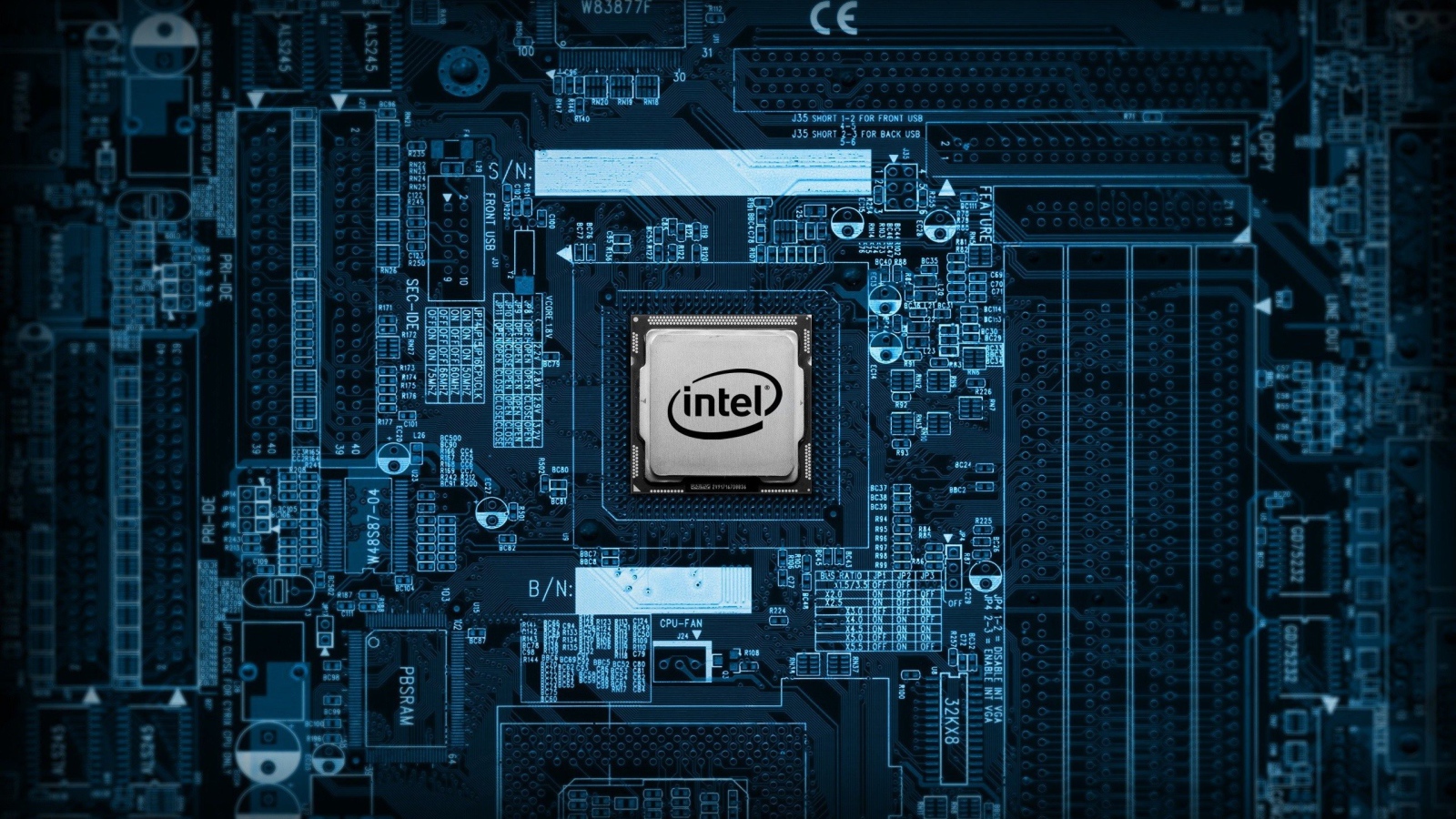 Intel chip on the motherboard
