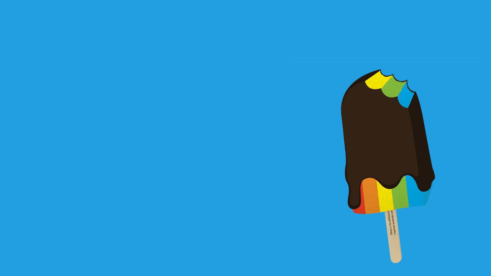 Надкушенное радужное мороженое